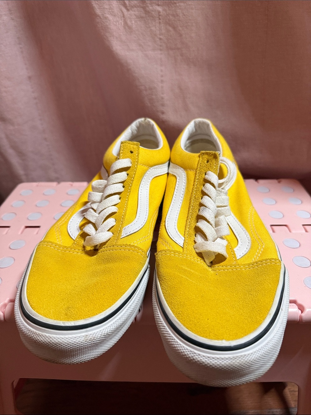 Vans Old Skool Yellow Suede Low-Top Sneakers size 9